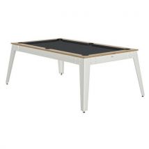 Billard Steel Cadre Chêne Sablé - Pieds Blancs Rene Pierre