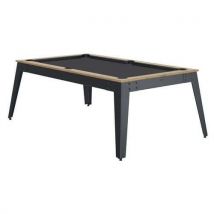 Billard Steel Cadre Chêne Sablé - Pieds Gris Rene Pierre