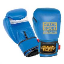 Casal Sport - Gants de Boxe School Bleu 8 oz - Polyuréthane - Idéal pour la Boxe