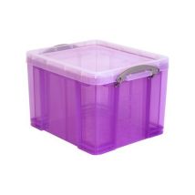 Really Useful Products - Bac de rangement plastique 35L violet avec couvercle - Robuste et durable - Idéal pour entrepôt