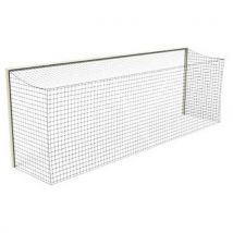 Paire Filets Foot À 11 - Tréssé Ø4mm 120mm - Blanc - Forme Européenne