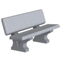 Banc MADISON Béton Gris Sablé - Mobilier Urbain Extérieur - 175cm Largeur - Design Robuste