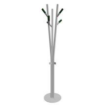 Portemanteaux ARBOLA 6 têtes Blanc/vert Acier Hauteur 175 cm Largeur 50 cm Design Moderne