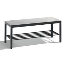 CP - Banc indépendant avec grille - 1000 mm Gris - Acier - Mobilier Vestiaires et Gymnases