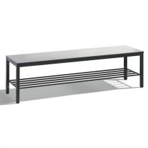 CP - Banc avec grille Basic Plus - 1500 mm Gris - Acier résistant - Mobilier vestiaire et gymnase