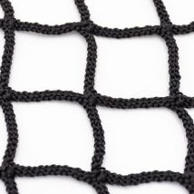 Paire De Filets De Buts Foot À 11 - Européen Noir Ppm 4mm Maille 120mm