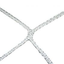 Paire De Filets De Buts Foot À 11 - Européen Blanc Ppm 4mm Maille 120mm