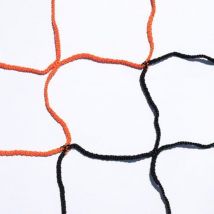Paire De Filets De Buts Foot À 11 - Européen Noir/orange Ppm 4mm Maille 120mm