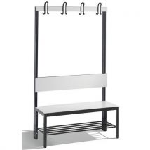 Banc Avec Dossier, Grille De Chaussures Et Crochets - Cp - Basic Plus - 100 Cm