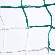 Paire De Filets De Buts Foot À 11 - Européen Vert/blanc Ppm 4mm Maille 120mm