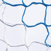 Paire De Filets De Buts Foot À 11 - Européen Bleu/blanc Ppm 4mm Maille 120mm