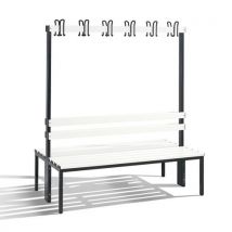 Banc Patère Pvc Cp Simple Face - Avec Dossier Et Grille Chaussures