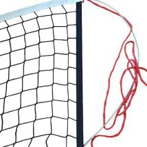 Filet De Volley - Noir Ppm 9,5x1m Avec Câble De 12m Et Les Bâtons
