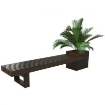 Banquette Contemporaine Simple Avec Jardinière Plastique Recyclé Espace Urbain