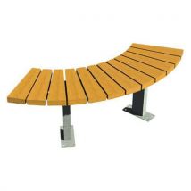 Espace Urbain - Banquette 1/4 de rond Jaune Ø 2m - Mobilier Urbain Éco-responsable - 41kg