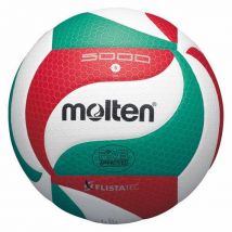 Molten - Lot de 10 Ballons Volley Compétition V5M5000 - Nylon, Revêtement de Salle - Certifié FIVB + Sac Offert
