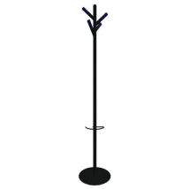 Portemanteau Parapluie ARBO 4 Têtes Noir Bleu Acier Hauteur 180m Design Moderne