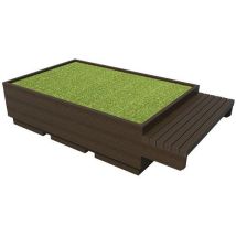 Espace Urbain - Banquette d'extérieur 120x180 cm Marron - Plastique recyclé - 25 ans garantie