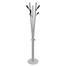 Portemanteau ARBOLA 6 têtes Gris/Bleu Acier - Hauteur 175m - Idéal Gymnases et Locaux