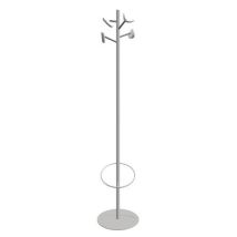 Portemanteau/parapluie KANOPE 4 têtes Gris Blanc Acier 180m - Design Moderne et Pratique