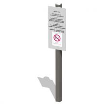 Manutan Expert - Panneau d'information et Interdiction de fumer - 30x65 cm - Stratifié compact HPL - Éco-responsable