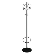 Portemanteau/Parapluie KANOPE Acier Noir Blanc 6 Têtes 180m - Design Moderne et Fonctionnel