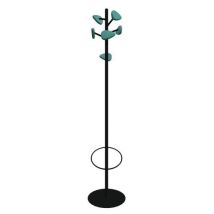 Portemanteau Parapluie KANOPE Acier Noir Vert 6 Patères Hauteur 180m Design Moderne