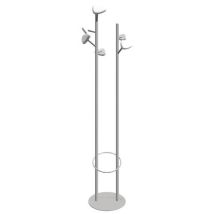 Portemanteau KANOPE TWO 6 têtes Gris Blanc Acier 180m - Design Moderne et Fonctionnel