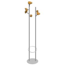 Portemanteau Parapluie KANOPE TWO Gris Jaune Acier 6 Patères Hauteur 180m