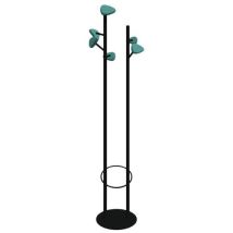 Portemanteau KANOPE Two Noir Vert - 6 Patères Acier - 180m - Design Moderne