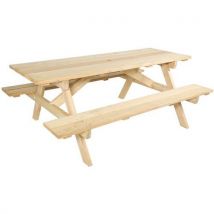 Table-bancs Bois Batz Robinier Mobextan