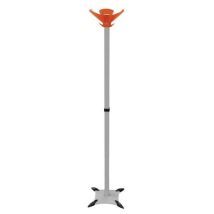 Portemanteau VESTIS 4 têtes Gris/Orange - Acier - Hauteur 165m - Design Moderne et Robuste