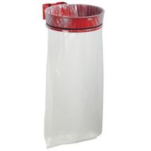 Rossignol Pro - Support Sac Poubelle Extérieur 110L Rouge Métal - Sans Couvercle - Robuste et Durable