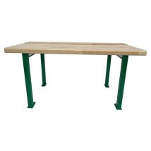 Banc vestiaire fixation au sol 1,2 m Vert - Assise Pin - Robuste et Pratique pour Vestiaires