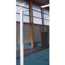 Paire De Poteaux En Acier, Diamètre 90, Galvanisé Et Plastifié Avec Cabestan