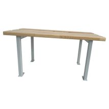 Banc vestiaire sur pieds fixation au sol 1,8 m Gris RAL 7035 Assise Pin - Mobilier Vestiaires et Gymnases
