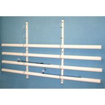 Metaluplast - Râtelier Volley-ball pour 1 Paire de Poteaux - Rangement Éco-responsable 60% Recyclé - Accessoire Terrain Intérieur