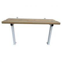 Banc vestiaire fixation mur sol 1,5m blanc Pin - Mobilier Vestiaires Gymnases - Robuste et Pratique