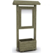 Mobextan - Panneau de restaurant 2 vitrines - Pin - 100x40x190 cm - Fixation à sceller - 10 ans de garantie