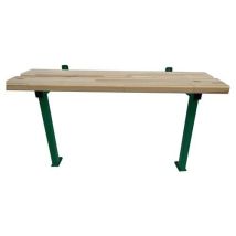 Banc vestiaire fixation mur sol 2,1m vert Pin - Mobilier vestiaires gymnases - Robuste et pratique