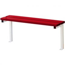 GES - Banc Vestiaire Mural ou au Sol 80 cm Rouge Aluminium - 60% Recyclé - Mobilier Vestiaires
