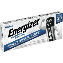 Pile Ultimate Lithium - L92/aaa - Lot De 10 - Energizer