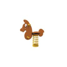 Jeu sur ressort Poney Otello - Orange - 2 à 12 ans - Fixation platines - Aire de jeux extérieure