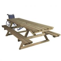 Table Bancs Bois Handy 300 Cm