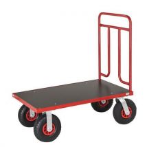 Chariot À Dossier Tubulaire Modulable - Roue Pneumatique - Capacité 500 Kg