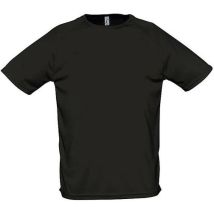 Lot de 10 - Sol-s - T-shirt Multisport Technique Homme Noir XXS - Oeko-Tex - Personnalisable