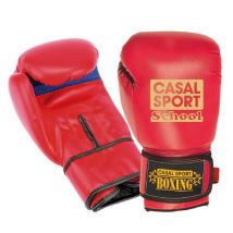 Casal Sport - Gants de Boxe School Rouge 14 Oz - Polyuréthane - Idéal Entraînement