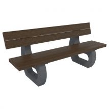 Banc Parc Semi Éco - Monté Plastique Recyclé Espace Urbain