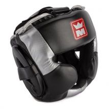 Montana - Casque de Boxe Réglable Senior - Cuir Bleu - Protection Combat Adolescent