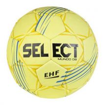 Select - Ballon de handball Mundo DB V24 - Jaune Taille 0 - Terrain intérieur - Idéal pour la pratique du handball